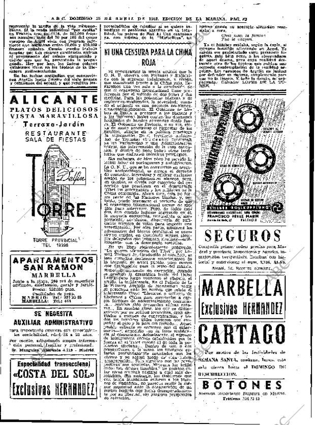ABC MADRID 15-04-1962 página 82