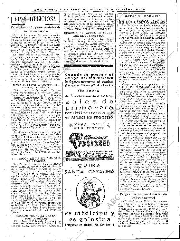 ABC MADRID 15-04-1962 página 91