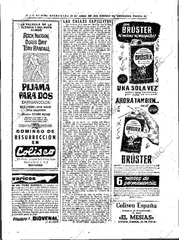 ABC SEVILLA 18-04-1962 página 22