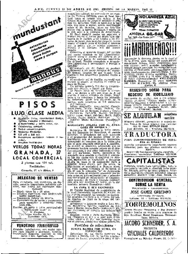 ABC MADRID 19-04-1962 página 62