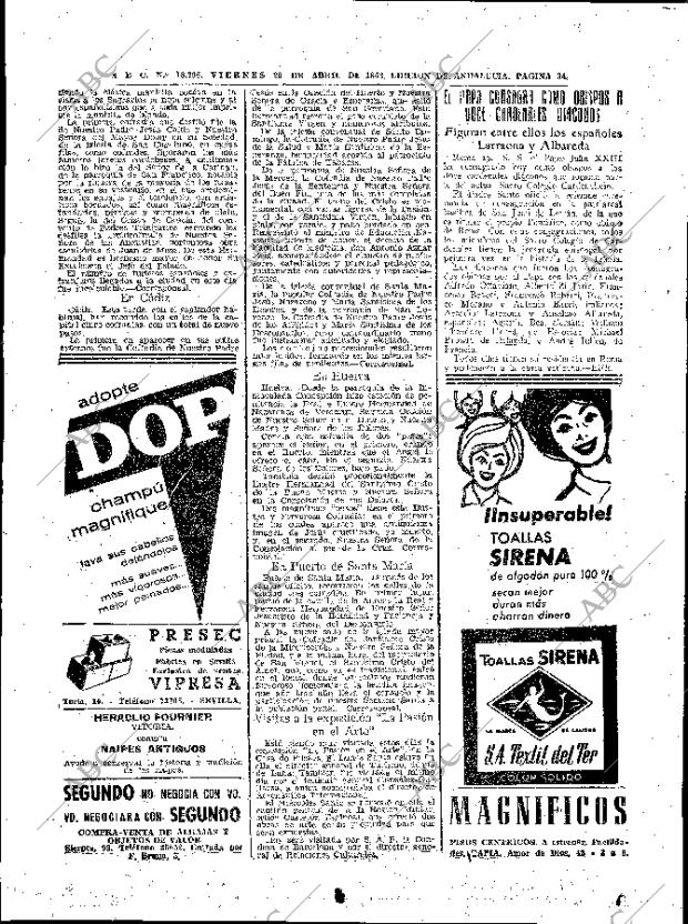 ABC SEVILLA 20-04-1962 página 34