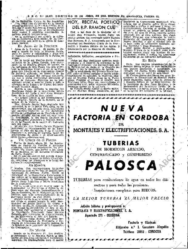 ABC SEVILLA 22-04-1962 página 61