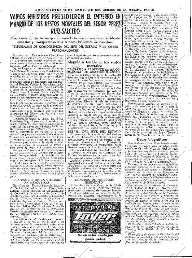 ABC MADRID 24-04-1962 página 61