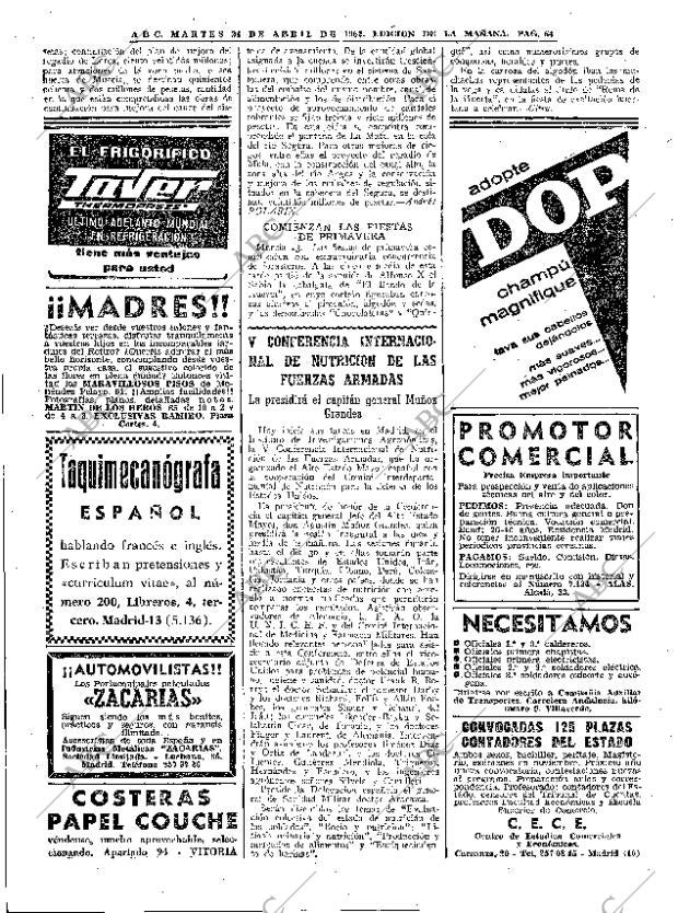ABC MADRID 24-04-1962 página 64