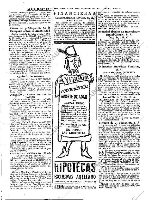 ABC MADRID 24-04-1962 página 66
