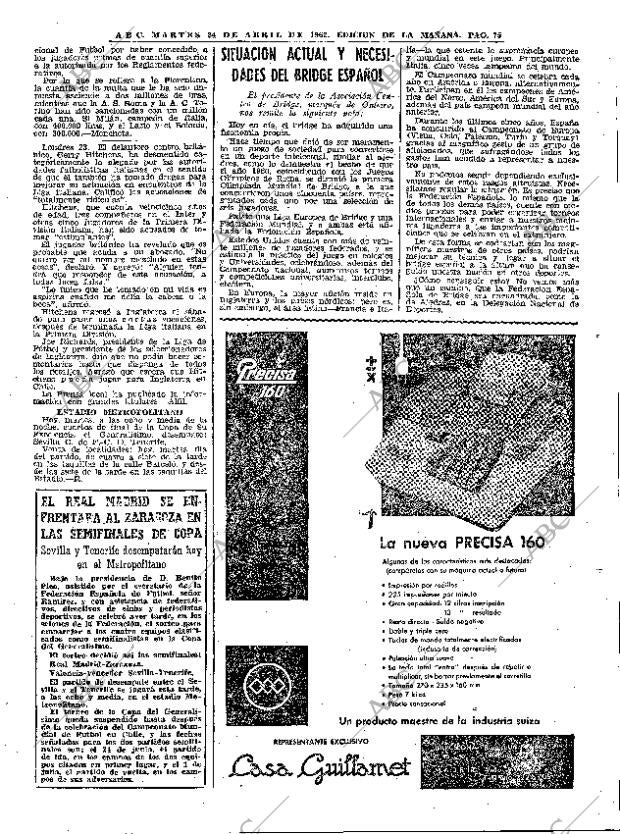 ABC MADRID 24-04-1962 página 75