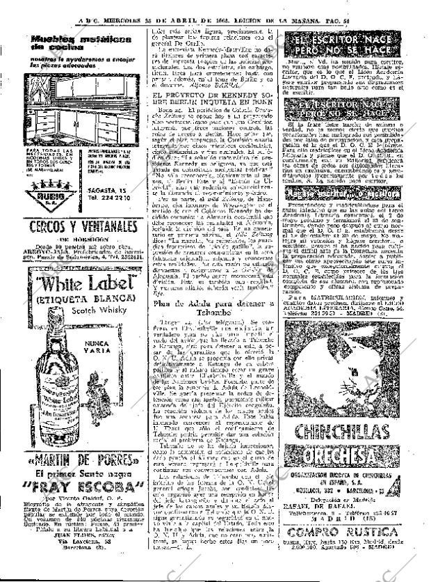 ABC MADRID 25-04-1962 página 56