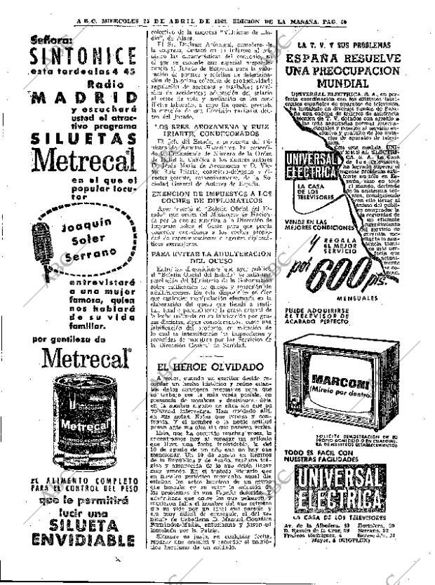 ABC MADRID 25-04-1962 página 60