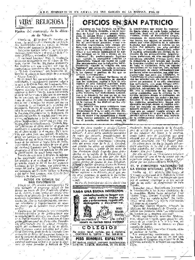 ABC MADRID 25-04-1962 página 63