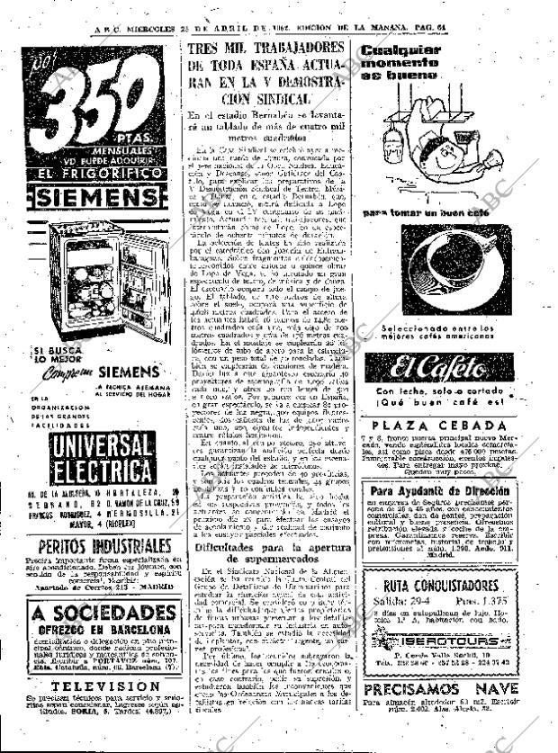 ABC MADRID 25-04-1962 página 64