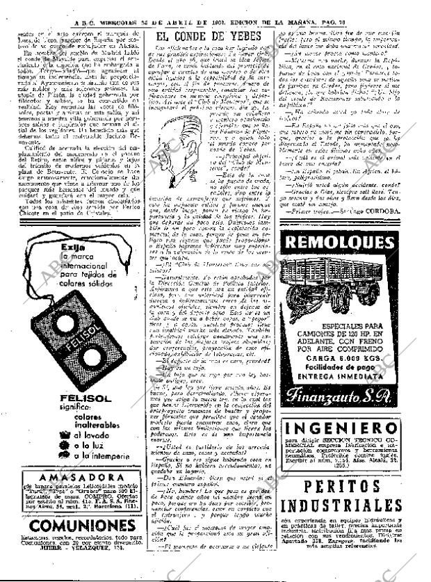 ABC MADRID 25-04-1962 página 70