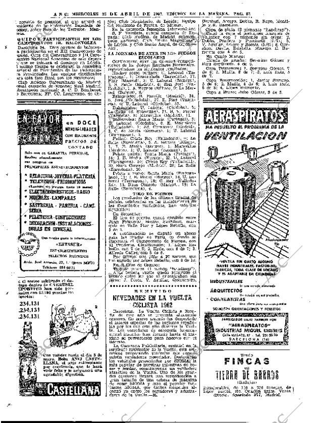 ABC MADRID 25-04-1962 página 82