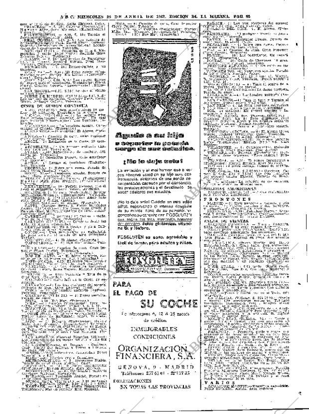 ABC MADRID 25-04-1962 página 85