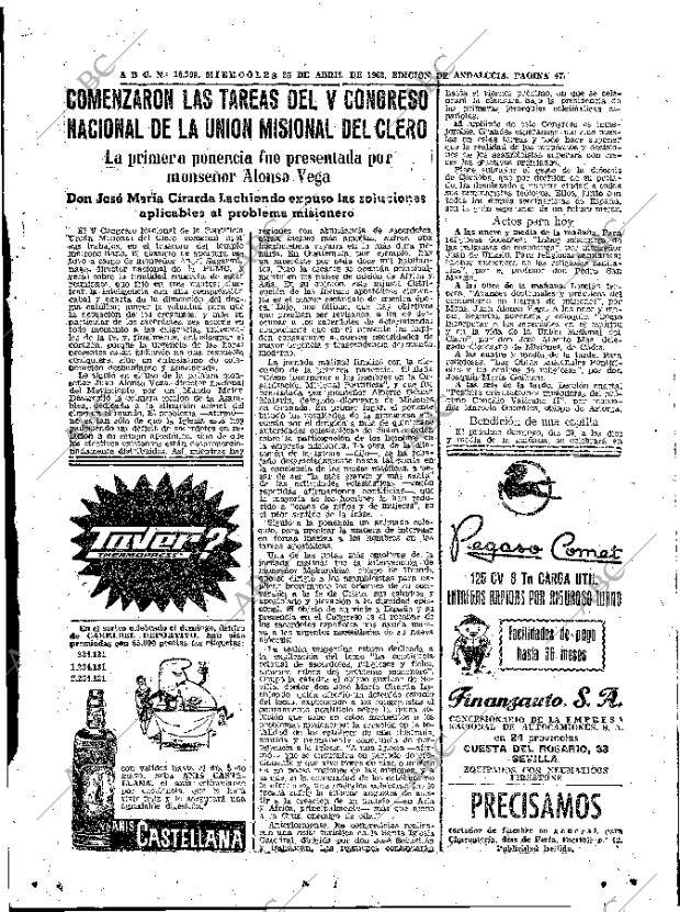 ABC SEVILLA 25-04-1962 página 47