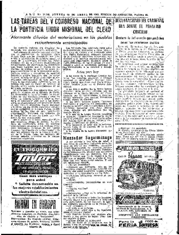 ABC SEVILLA 26-04-1962 página 61