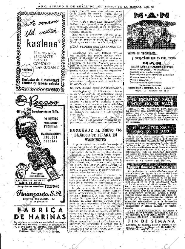 ABC MADRID 28-04-1962 página 52