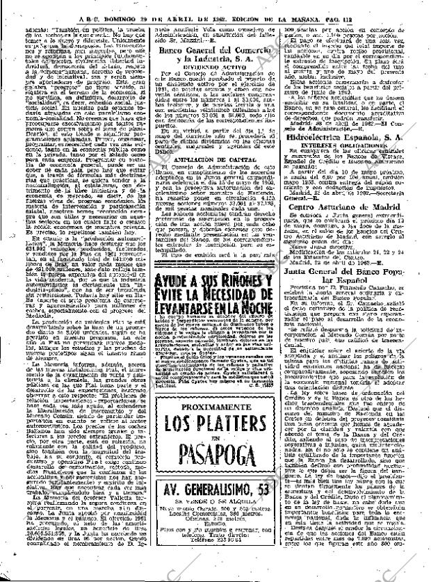 ABC MADRID 29-04-1962 página 112