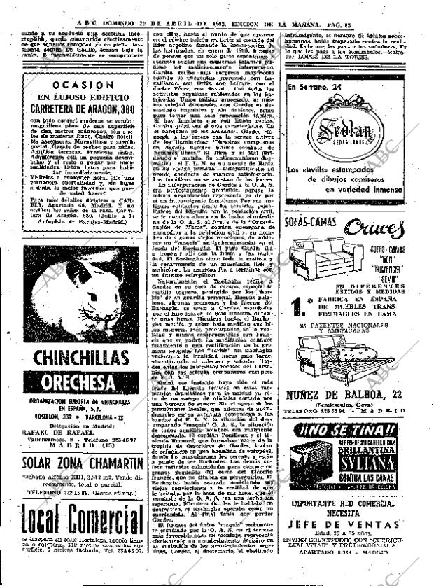 ABC MADRID 29-04-1962 página 82