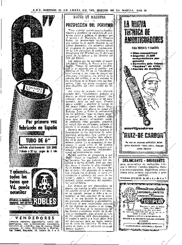 ABC MADRID 29-04-1962 página 98