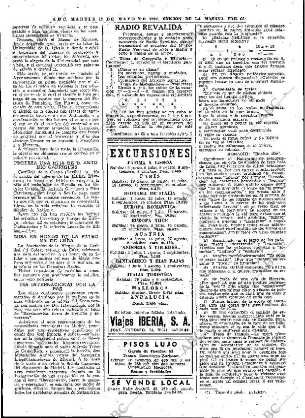 ABC MADRID 15-05-1962 página 62