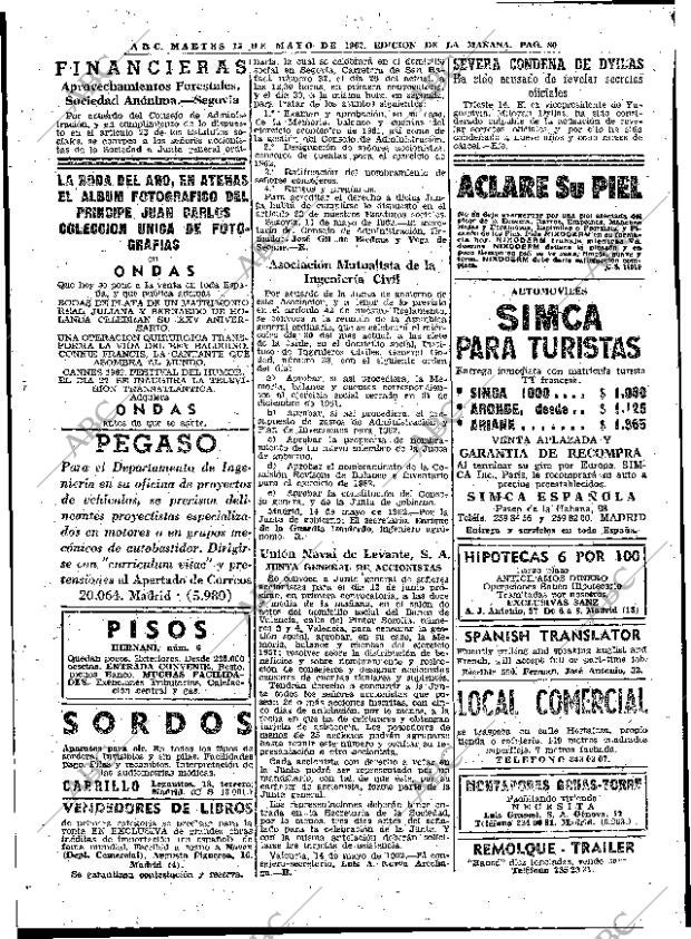 ABC MADRID 15-05-1962 página 80