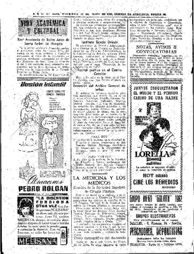 ABC SEVILLA 18-05-1962 página 50