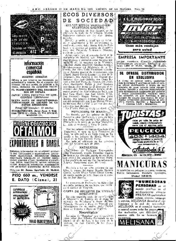 ABC MADRID 19-05-1962 página 70