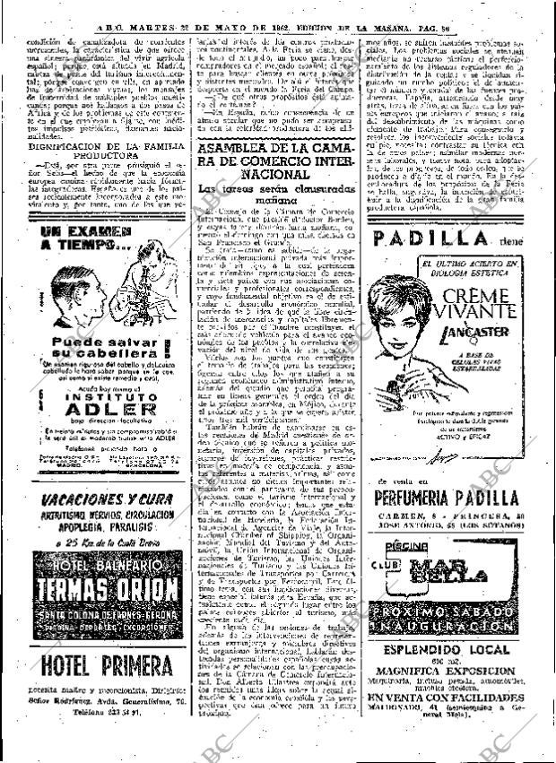 ABC MADRID 22-05-1962 página 56