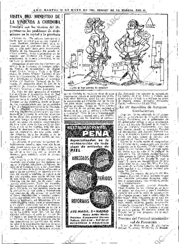 ABC MADRID 22-05-1962 página 61