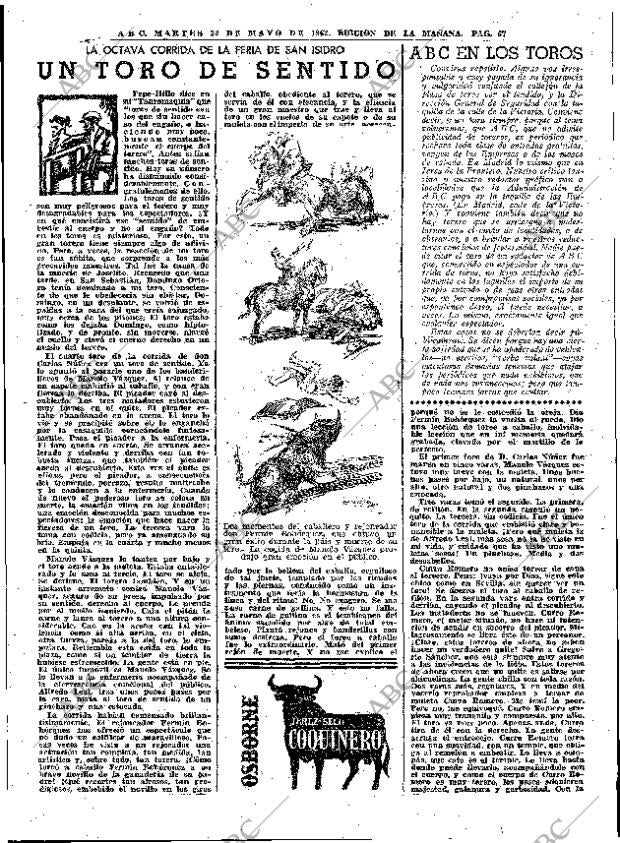 ABC MADRID 22-05-1962 página 67