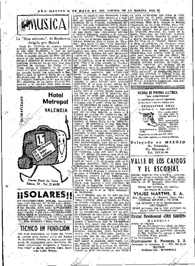 ABC MADRID 22-05-1962 página 80
