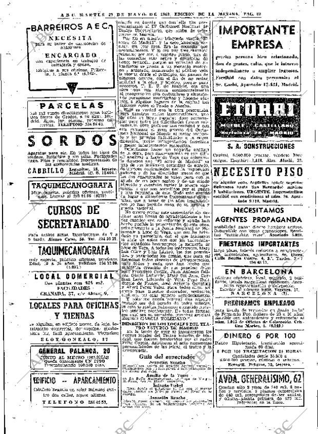 ABC MADRID 22-05-1962 página 82