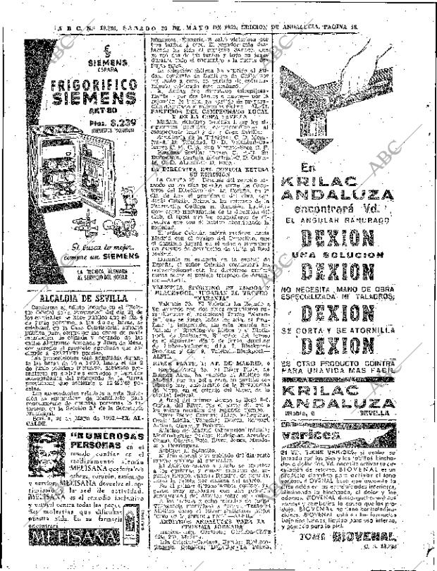 ABC SEVILLA 26-05-1962 página 58