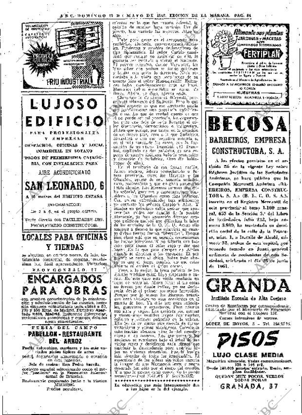 ABC MADRID 27-05-1962 página 84