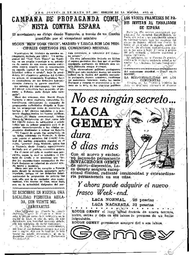 ABC MADRID 31-05-1962 página 49