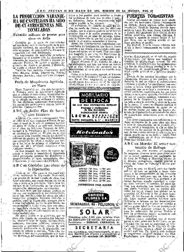 ABC MADRID 31-05-1962 página 67