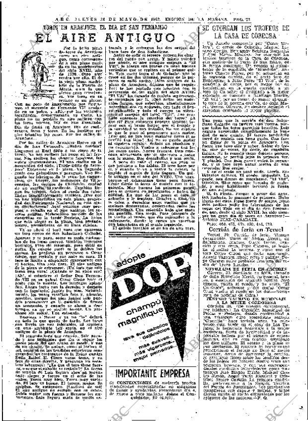 ABC MADRID 31-05-1962 página 73