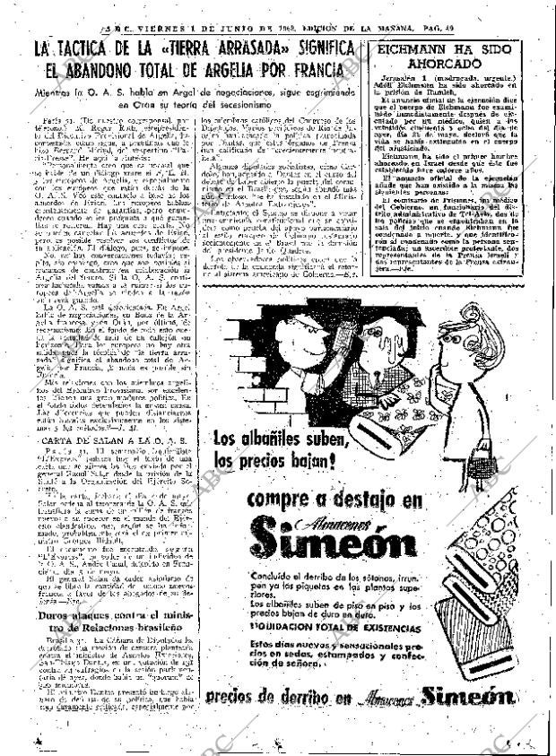 ABC MADRID 01-06-1962 página 49