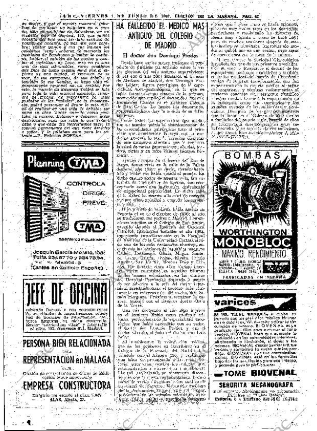 ABC MADRID 01-06-1962 página 62