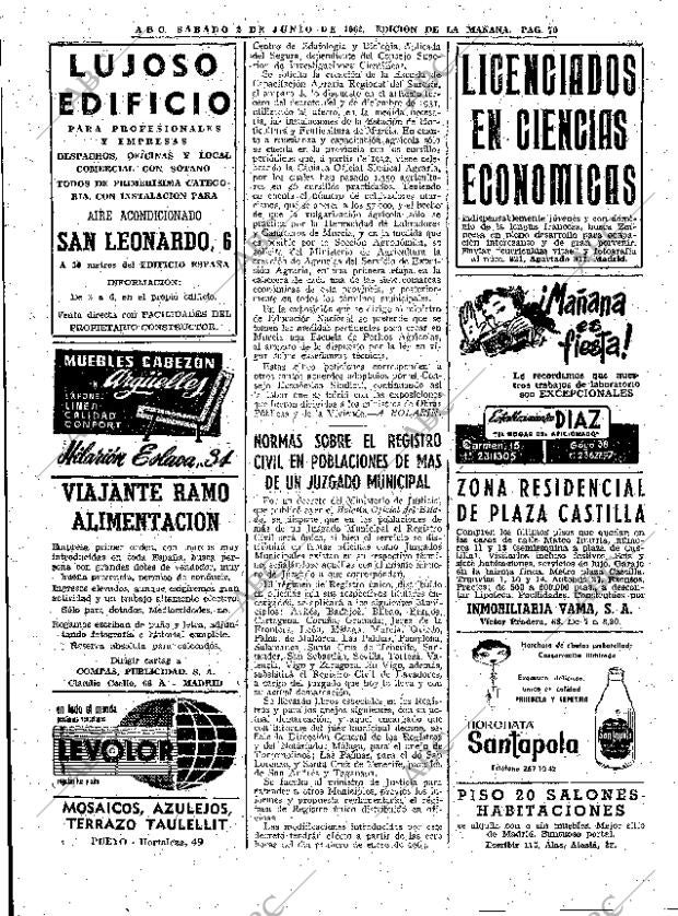 ABC MADRID 02-06-1962 página 70