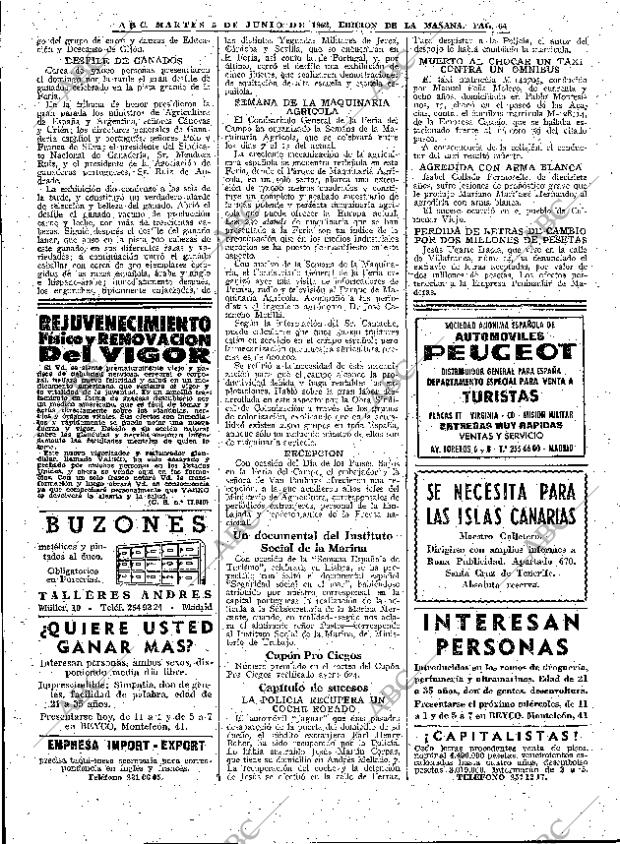 ABC MADRID 05-06-1962 página 64