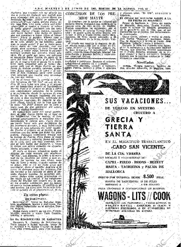 ABC MADRID 05-06-1962 página 67