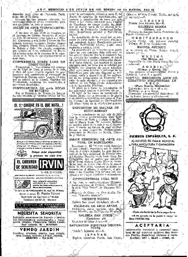 ABC MADRID 06-06-1962 página 64