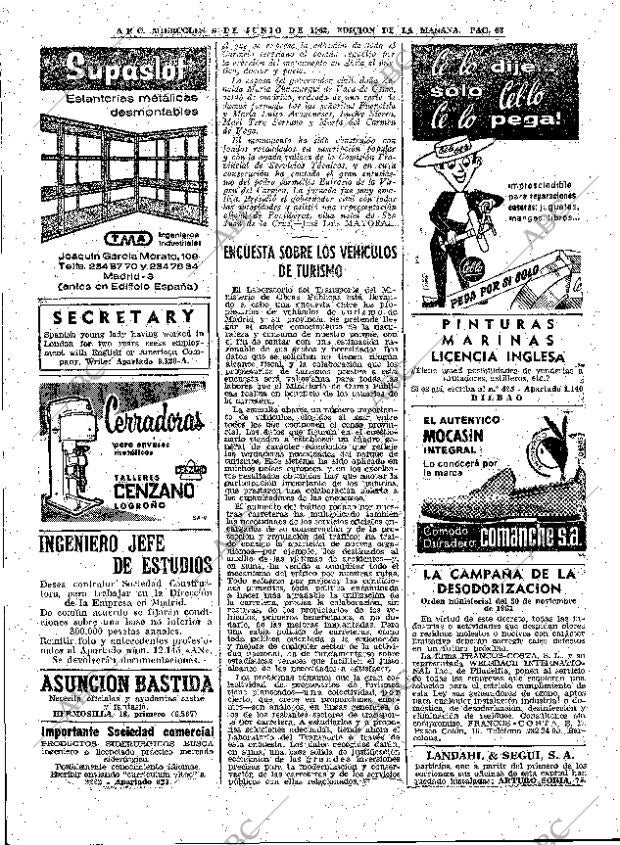 ABC MADRID 06-06-1962 página 68