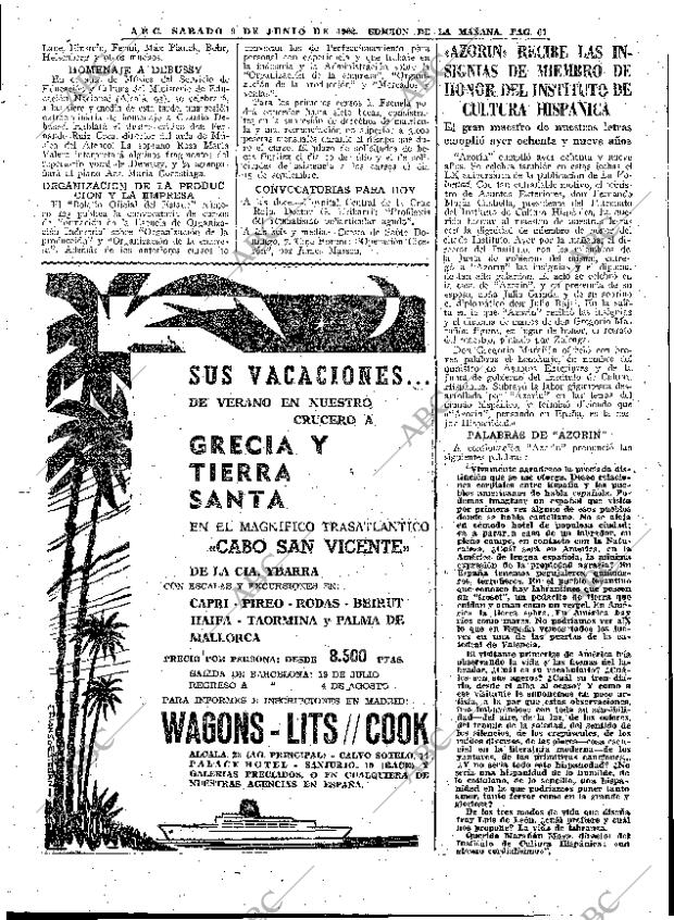 ABC MADRID 09-06-1962 página 67