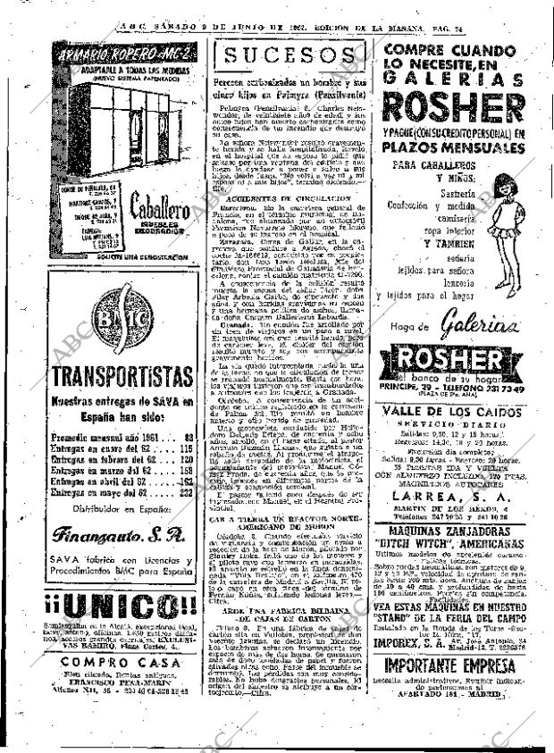 ABC MADRID 09-06-1962 página 74