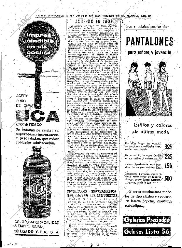 ABC MADRID 13-06-1962 página 52