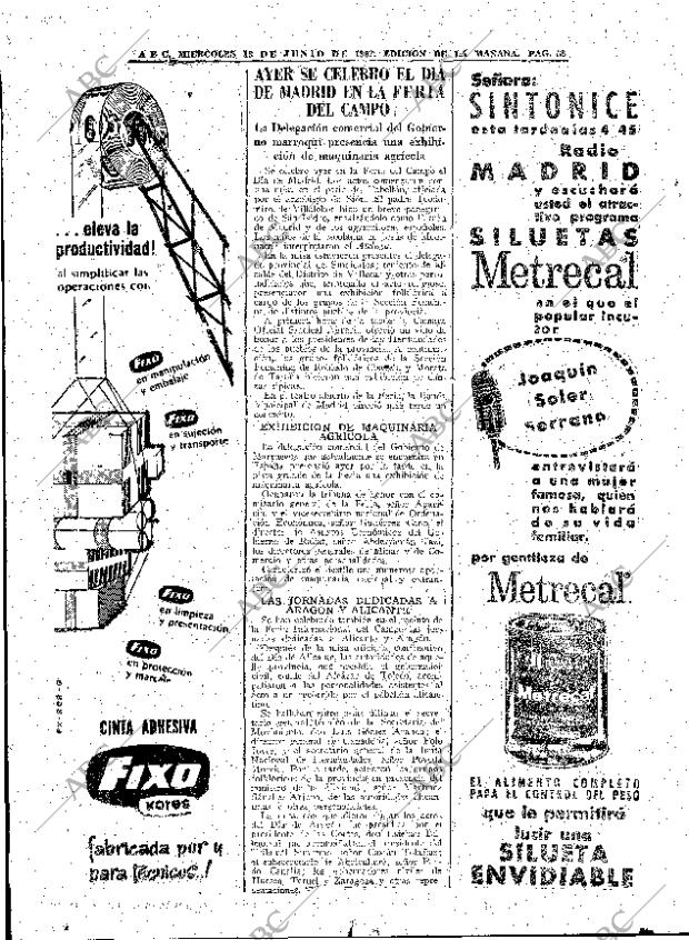ABC MADRID 13-06-1962 página 58