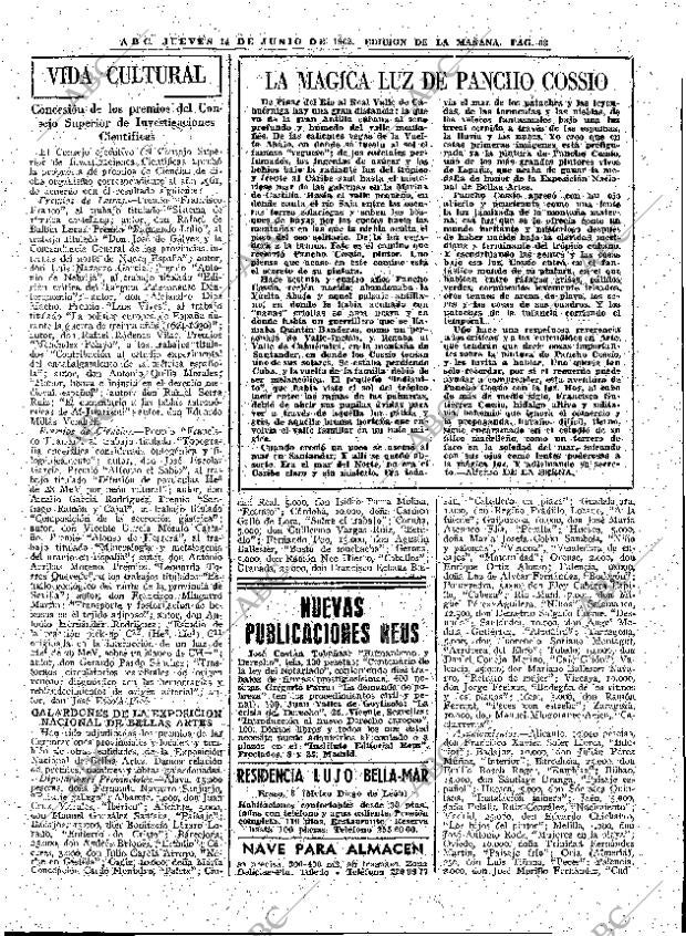 ABC MADRID 14-06-1962 página 63