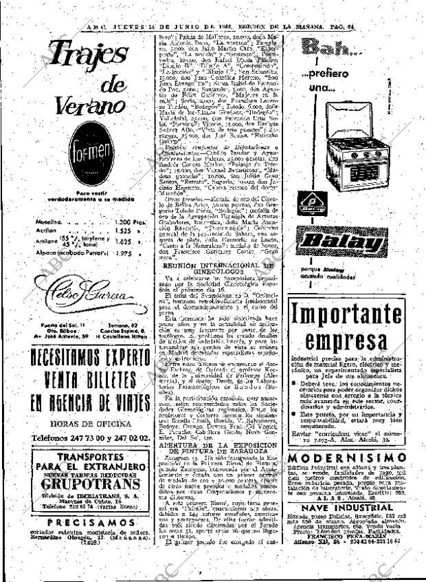 ABC MADRID 14-06-1962 página 64